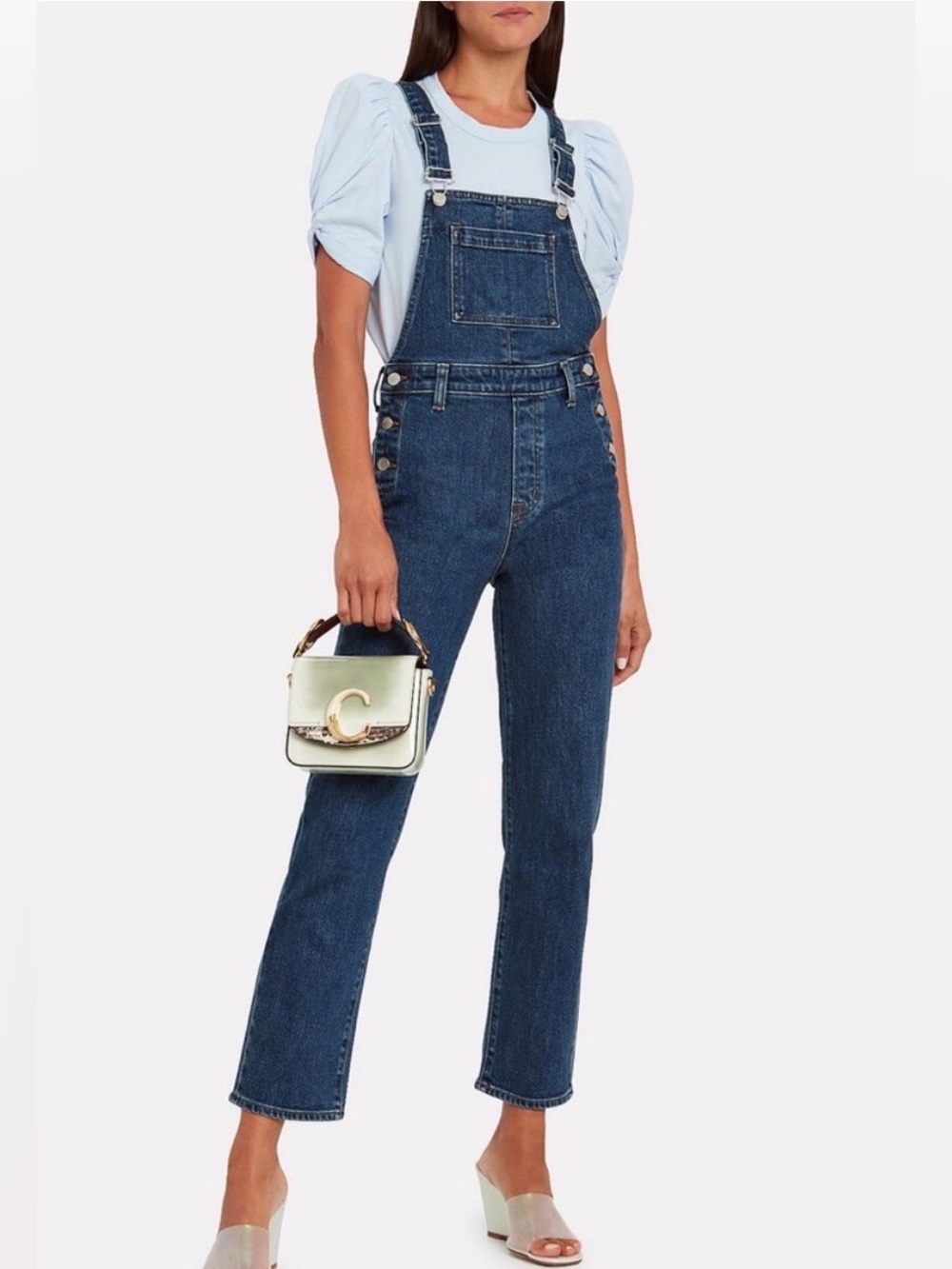 J Brand Jules Blue Denim Overalls
